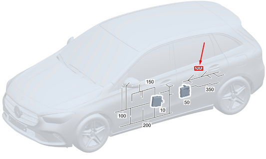 new mercedes-benz gla h247 rear right door wiring a2475401610 original