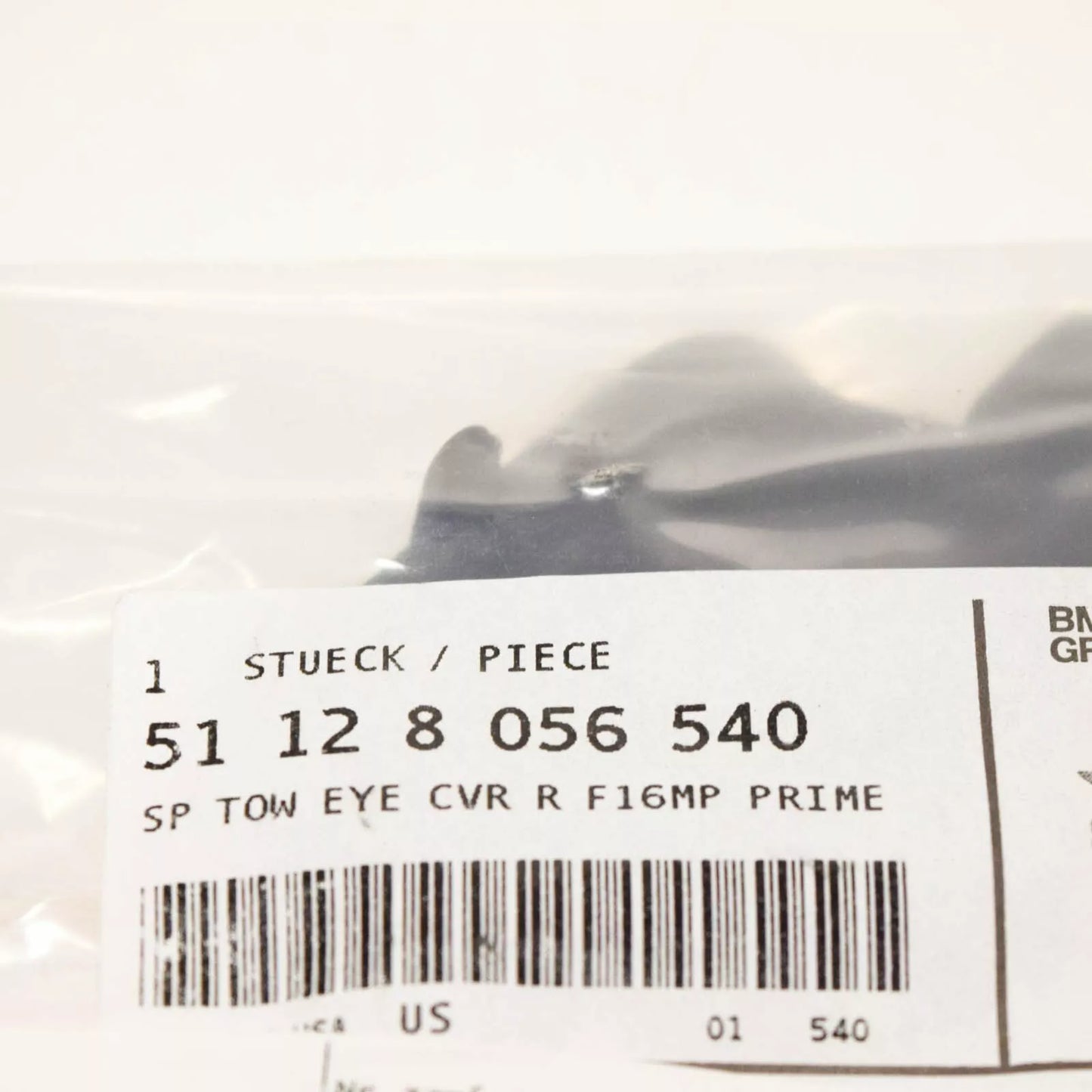 NEW BMW X6 F16 REAR M SPORT BUMPER TOW HOOK EYE COVER 51128056540 ORIGINAL