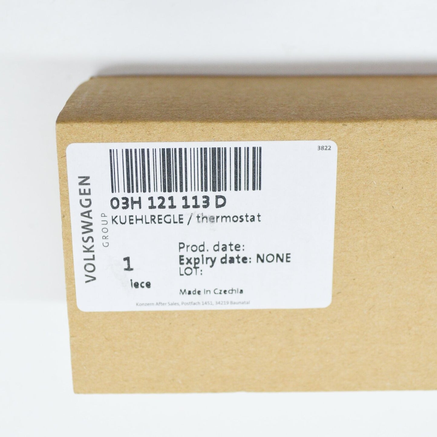 NEW VOLKSWAGEN CC ENGINE COOLANT THERMOSTAT 03H121113D ORIGINAL