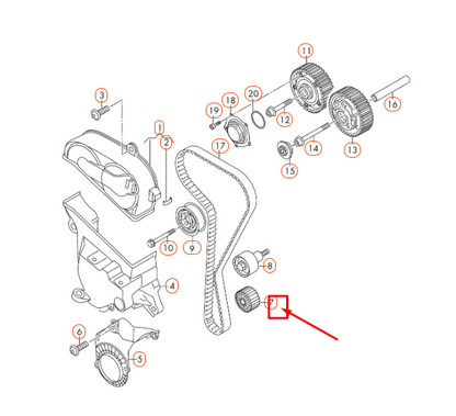 NEW AUDI A1 8X ENGINE TOOTHED BELT PULLEY 04E105263D ORIGINAL