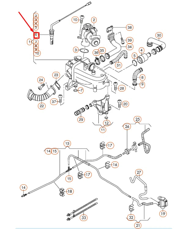NEW AUDI A4 B8 EXHAUST GAS TEMPERATURE SENDER 059906088P ORIGINAL
