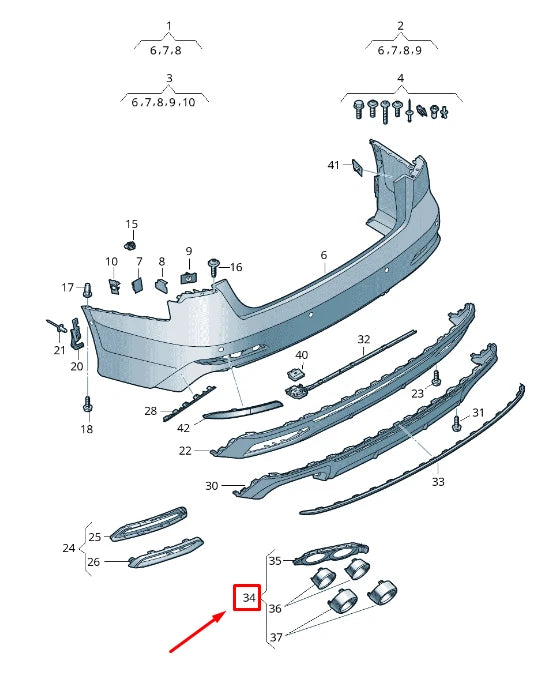NEW AUDI A6 4A C8 REAR RIGHT BUMPER COVER HEAT SHIELD 4K0807812B2ZZ ORIGINAL