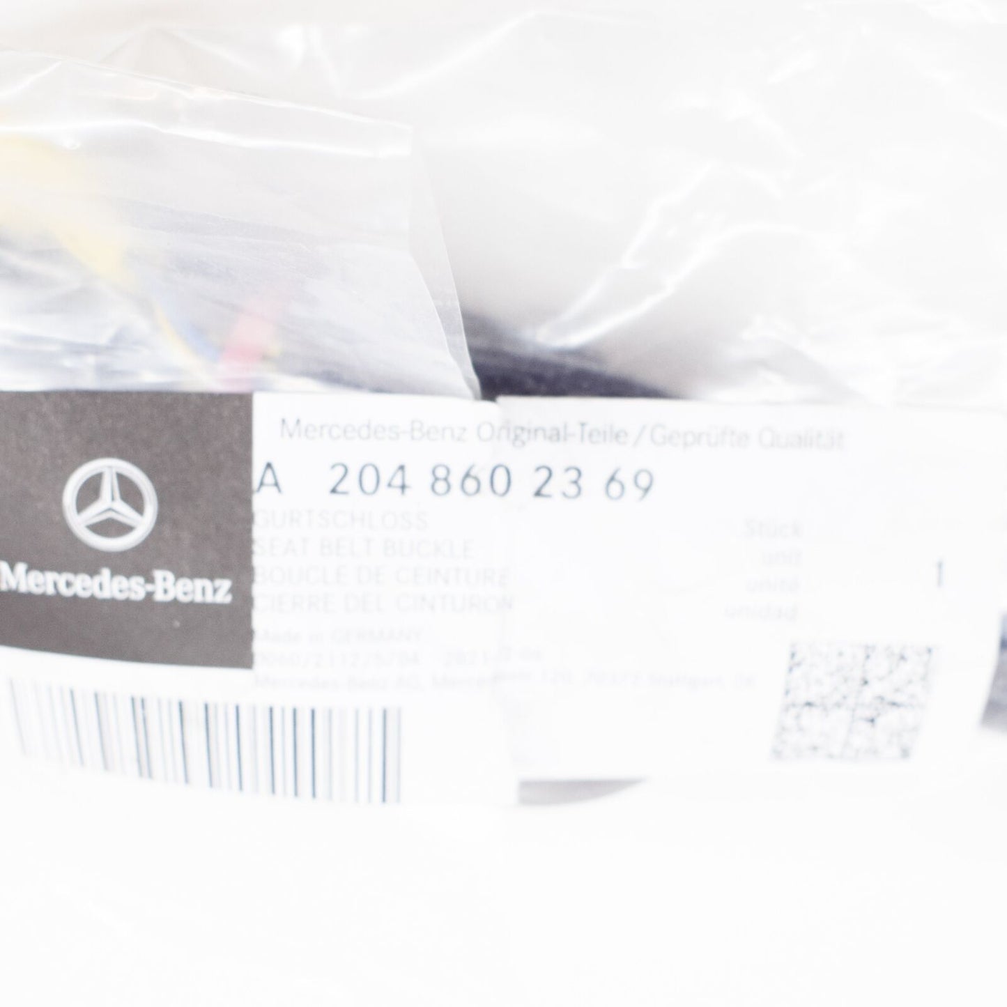 NEW MERCEDES-BENZ C-CLASS W204 FRONT LEFT SEAT BELT BUCKLE A2048602369 ORIGINAL