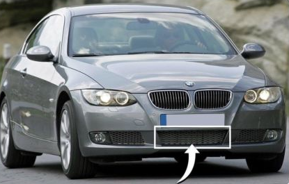 new bmw 3 e92 front bumper lower center grille closed 51117154714 original