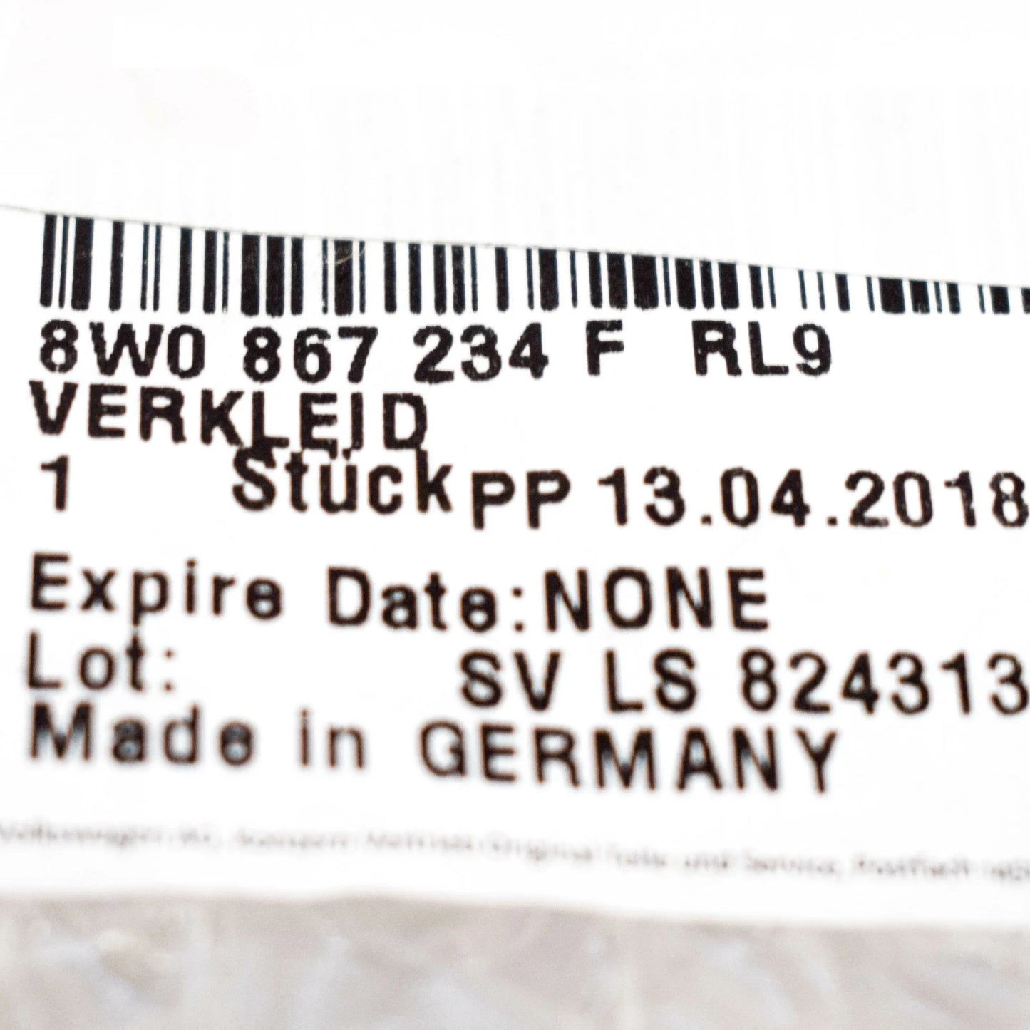 NEW AUDI A4 B9 FRONT RIGHT A PILLAR TRIM COVER 8W0867234FRL9 ORIGINAL