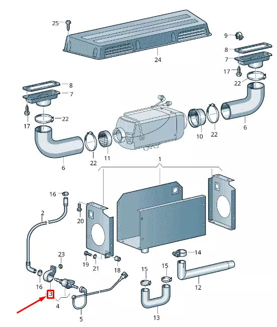 NEW VW CRAFTER 2F MK1 AUXILIARY HEATER FUEL LINE BRACKET 7M0813549