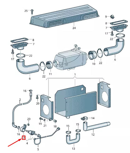 NEW VW CRAFTER 2F MK1 AUXILIARY HEATER FUEL LINE BRACKET 7M0813549
