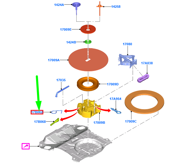 new ford grand c-max mk2 wheel cap trim remover 1691775 am51-17b089-aa original