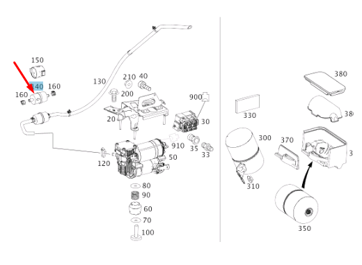 NEW MERCEDES-BENZ GLE W166 AIR INTAKE FILTER A2123200169 ORIGINAL
