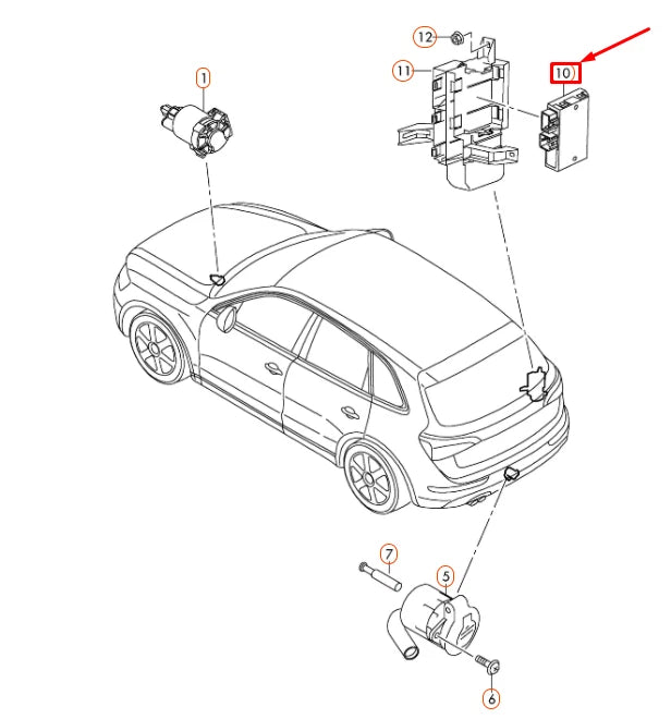 NEW AUDI Q5 8R TRAILER DETECTION CONTROL UNIT 8K0907383D ORIGINAL