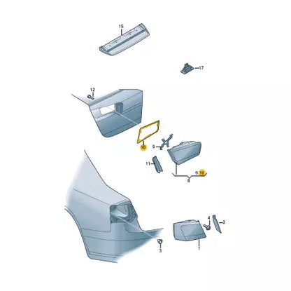 NEW AUDI A6 C7 RIGHT TAILLIGHT INNER SEAL GASKET 4G5945192A ORIGINAL