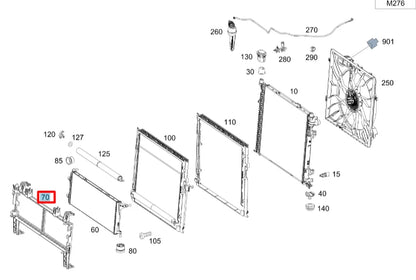 NEW MERCEDES-BENZ GLE W166 ENGINE COOLER BRACKET A1665010920 ORIGINAL