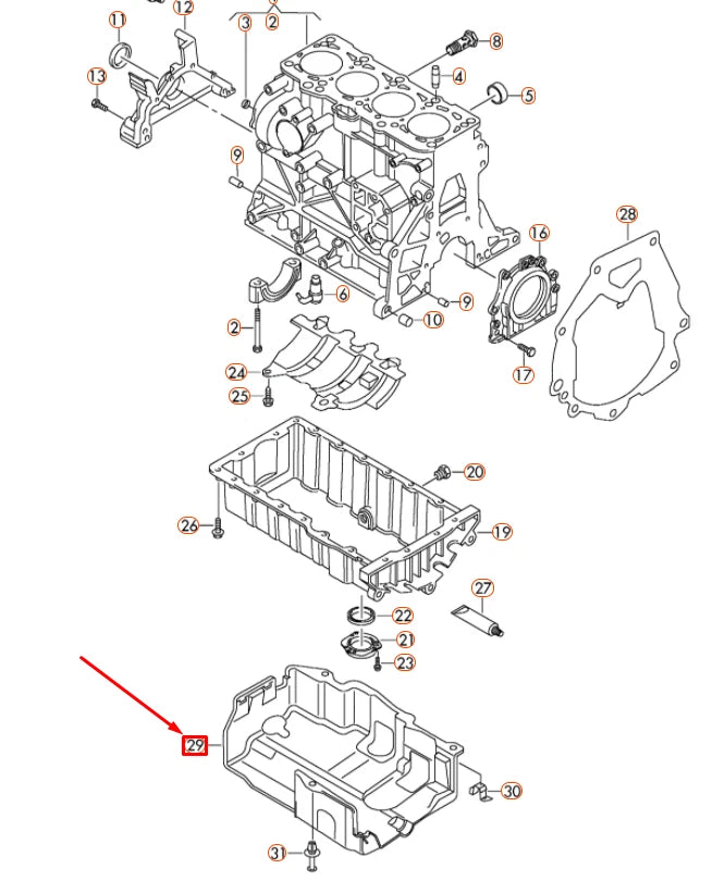 NEW VOLKSWAGEN PASSAT B8 ENGINE OIL SUMP COVER 03L103660D ORIGINAL