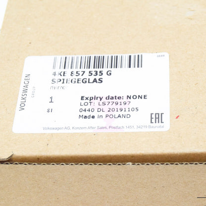 NEW AUDI E-TRON GE FRONT LEFT DOOR MIRROR GLASS 4KE857535G ORIGINAL