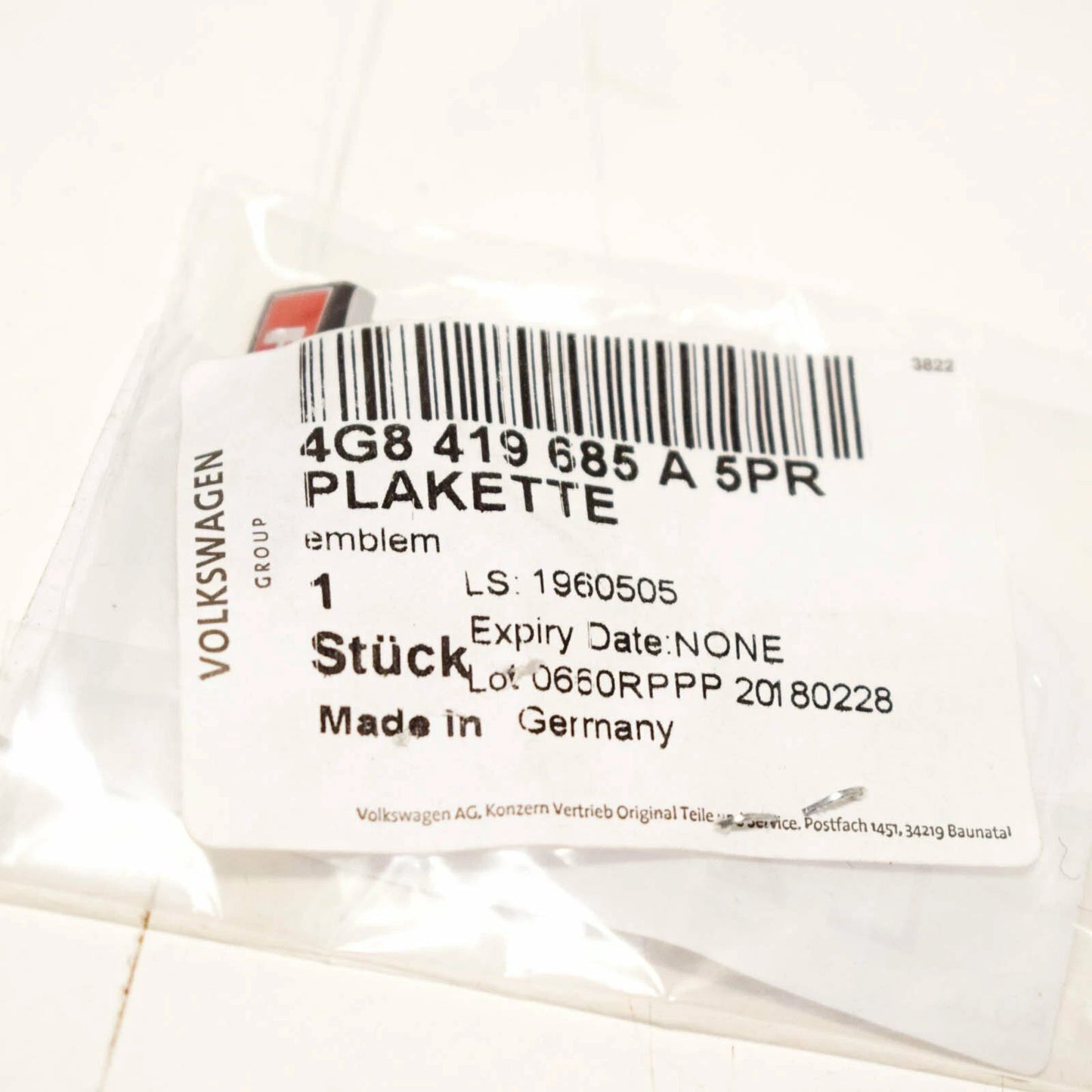 NEW AUDI RS7 4G8 STEERING WHEEL EMBLEM BADGE LOGO 4G8419685A5PR