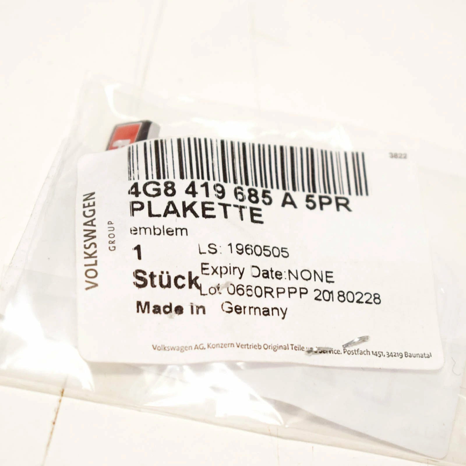 NEW AUDI RS7 4G8 STEERING WHEEL EMBLEM BADGE LOGO 4G8419685A5PR