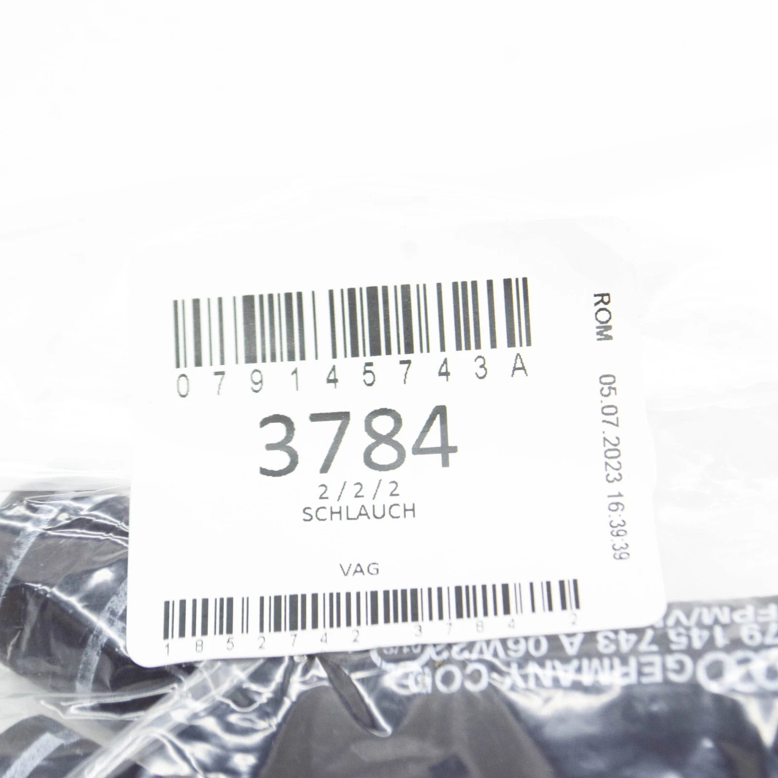 NEW AUDI A6 C7 LEFT SIDE TURBOCHARGER OIL RETURN HOSE 079145743A ORIGINAL