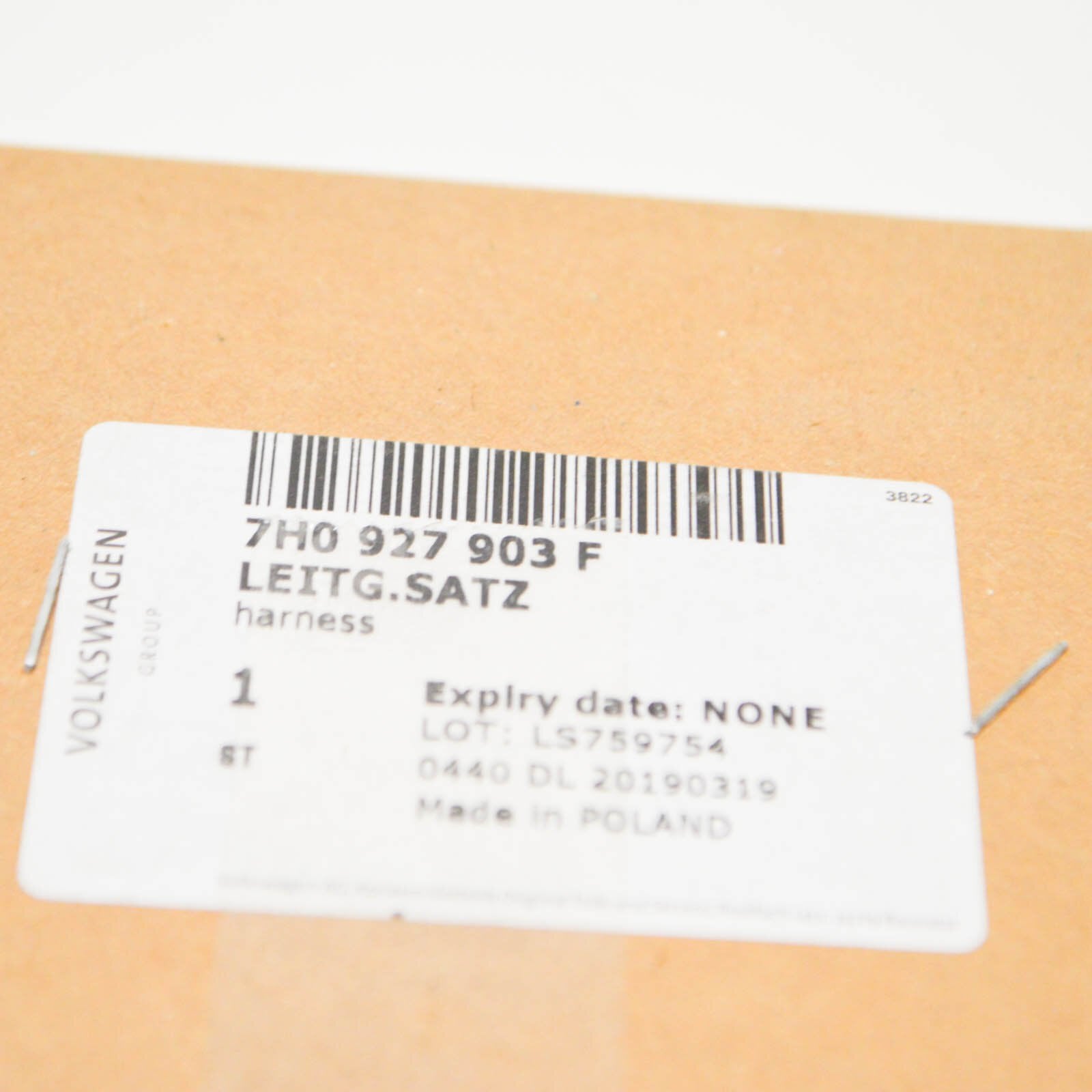 NEW VW TRANSPORTER T5 WIRING HARNESS FOR SPEED SENSOR LEFT 7H0927903F ORIGINAL