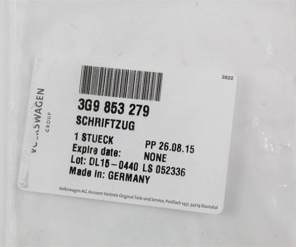 new vw passat b6 3c2 rear window inscription 3g9853279 original