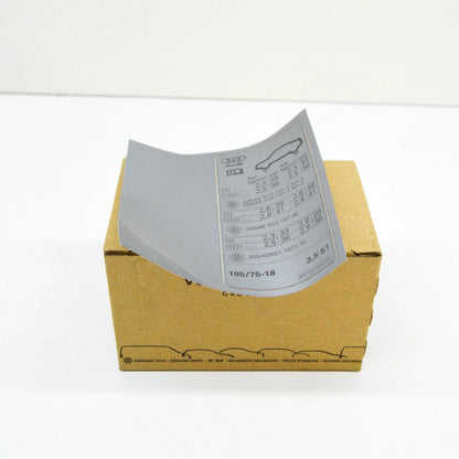 NEW AUDI Q5 8R TYRE PRESSURE DATA PLATE 8R0010502CA ORIGINAL
