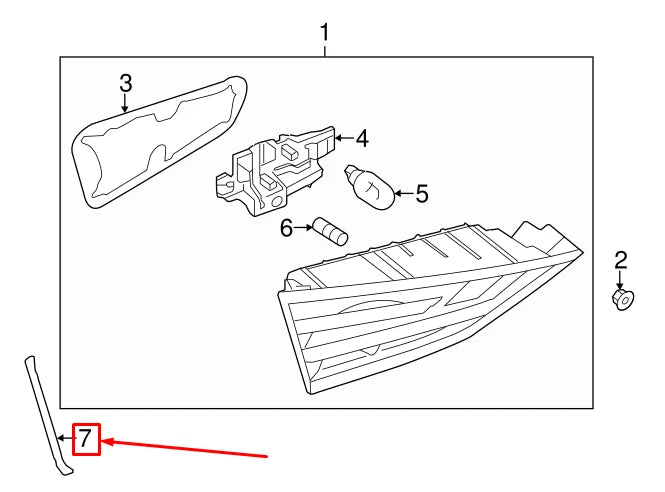 NEW AUDI A3 SPORTBACK 8V REAR RIGHT INNER TAIL LIGHT TRIM 8V5945256B ORIGINAL