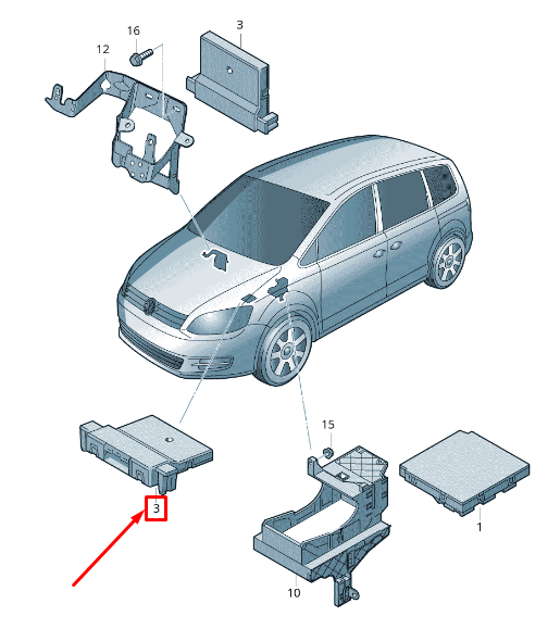 new vw sharan 7n gateway control unit 7n0907530bgz05 original