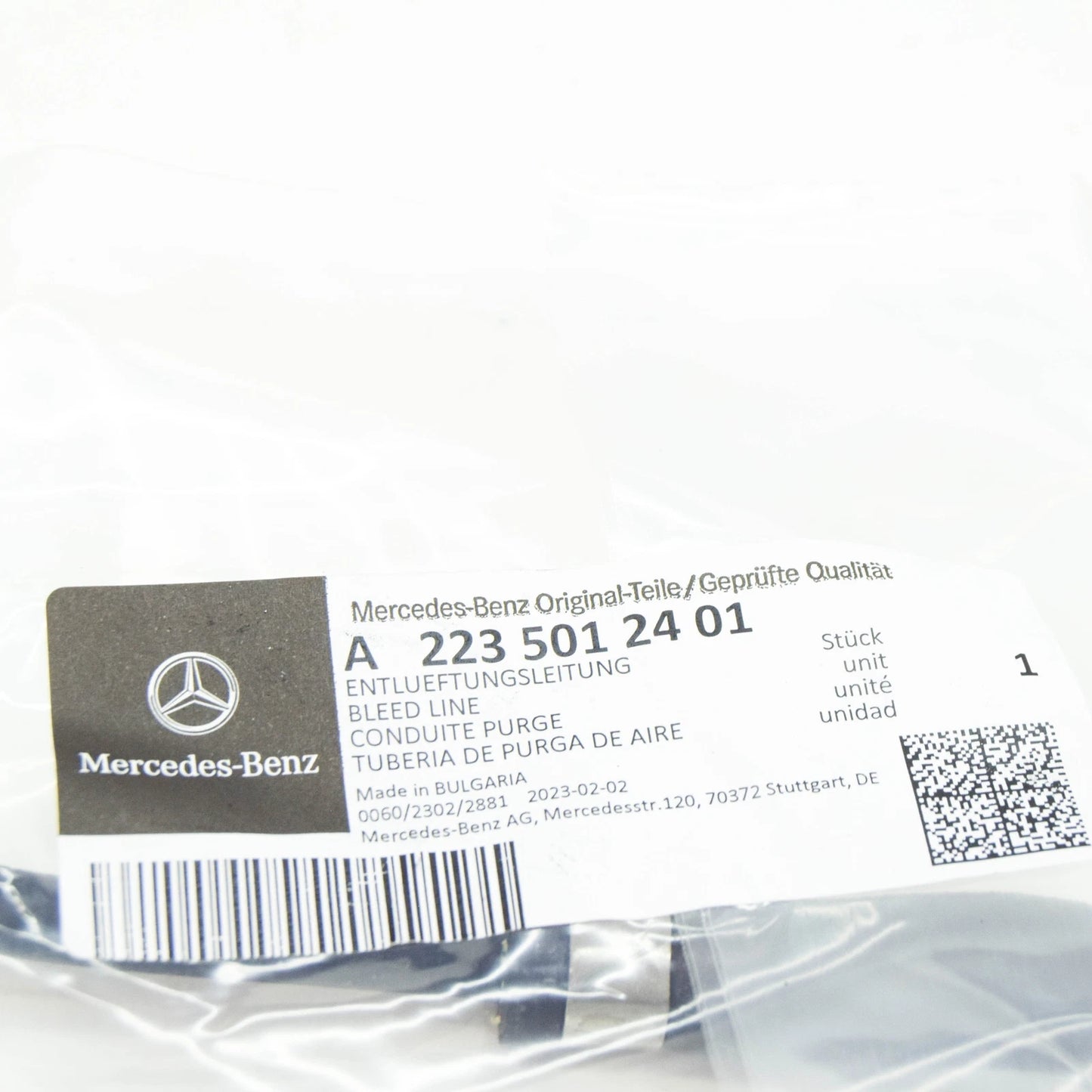 NEW MERCEDES-BENZ S W223 COOLANT EXPANSION TANK HOSE A2235012401 ORIGINAL