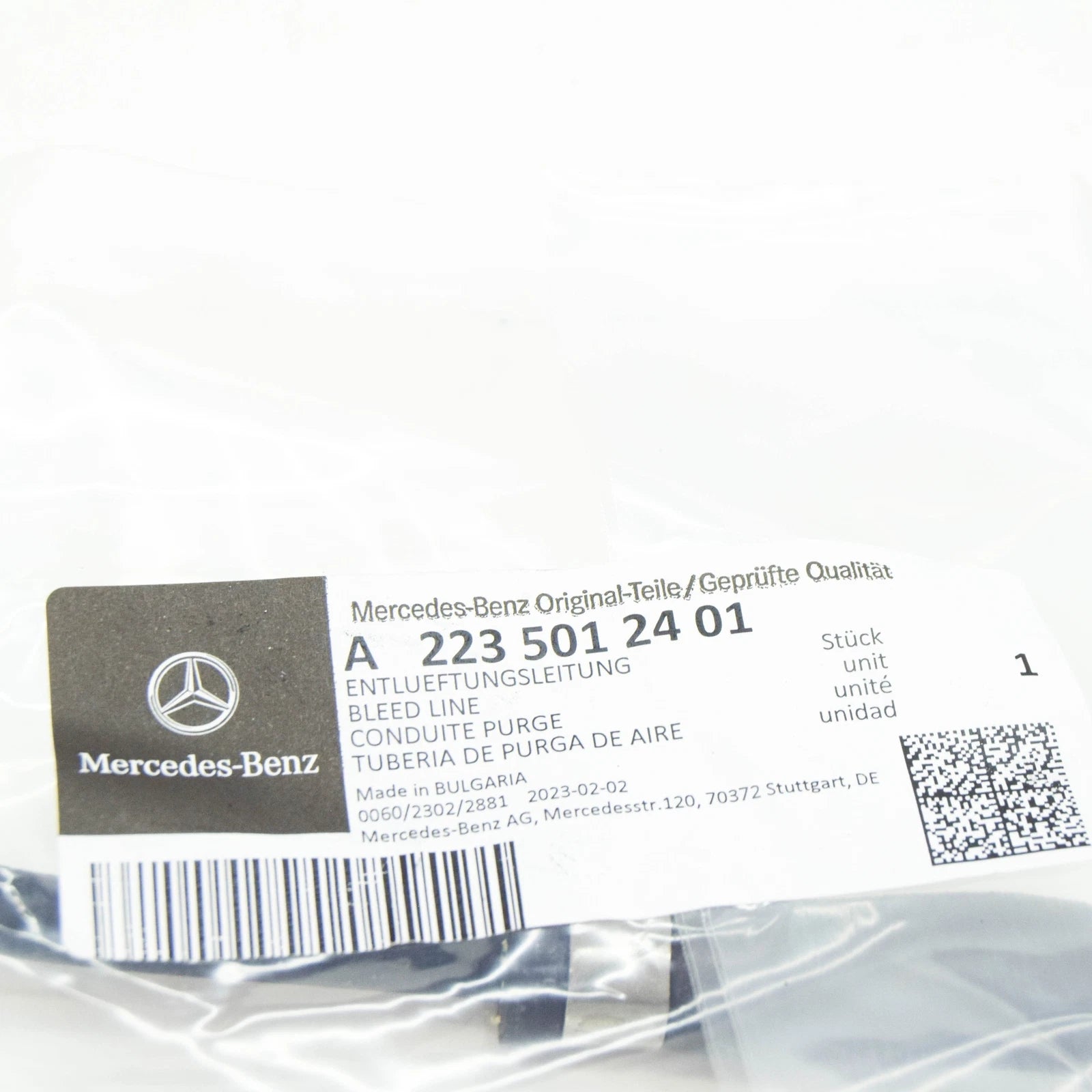 NEW MERCEDES-BENZ S W223 COOLANT EXPANSION TANK HOSE A2235012401 ORIGINAL