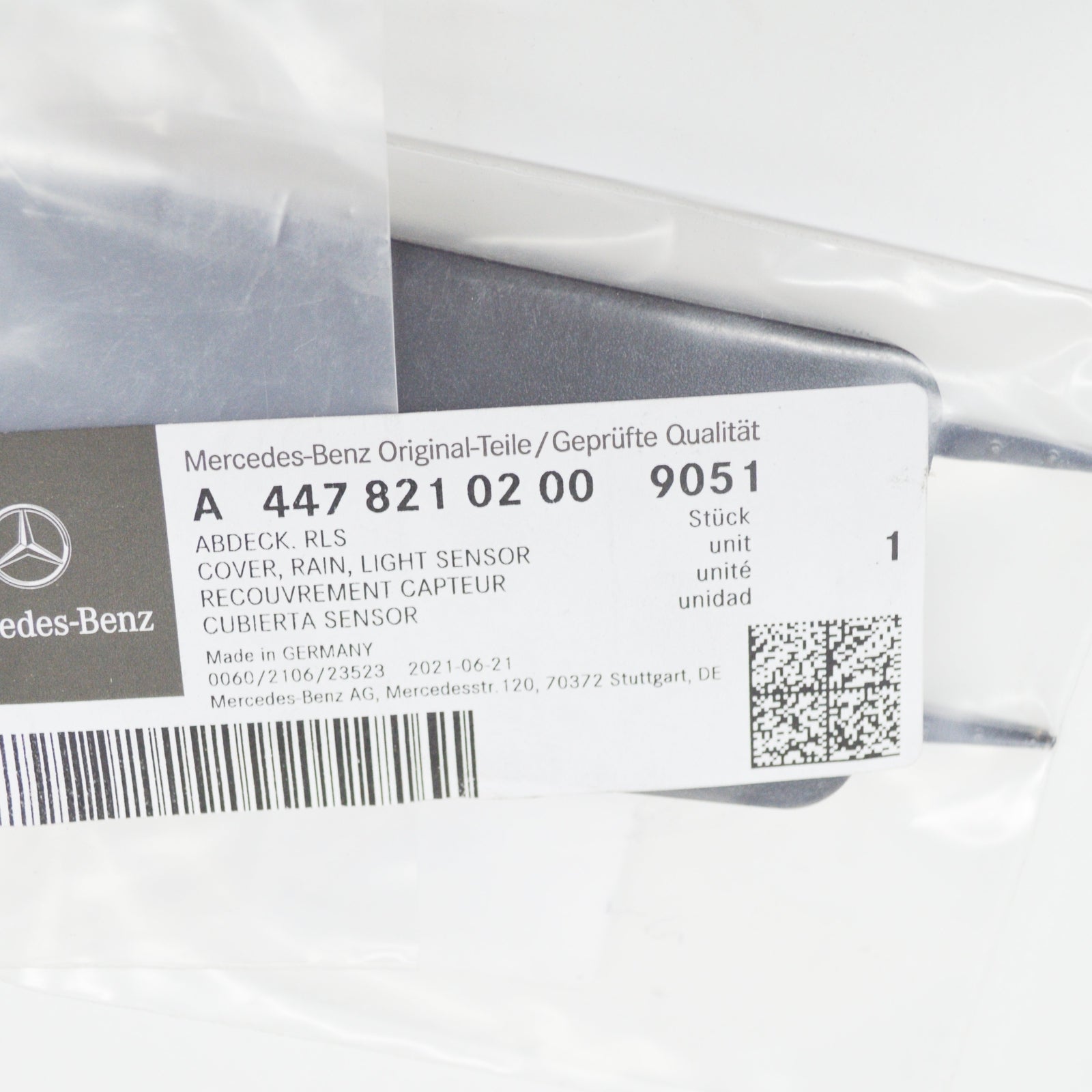 NEW MB VITO W447 RAIN AND LIGHT SENSOR COVER TRIM A44782102009051 ORIGINAL