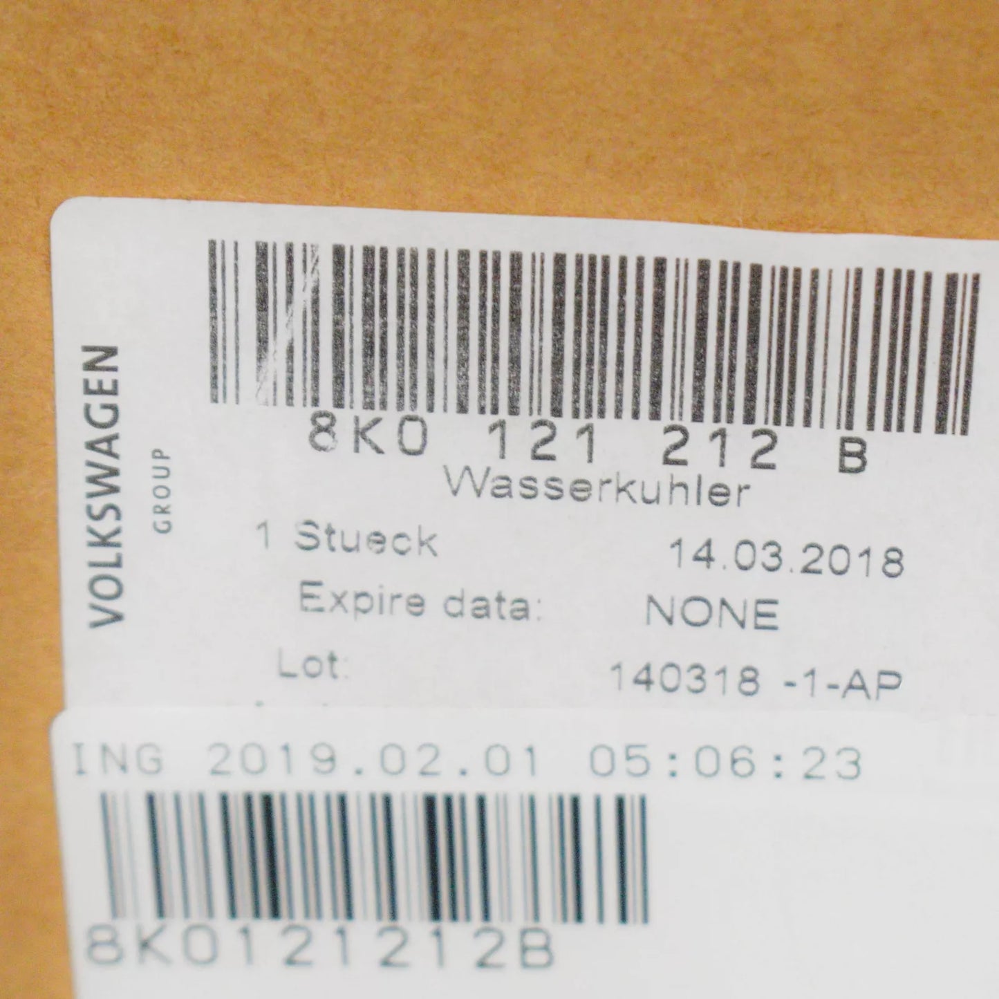 NEW AUDI A4 B8 COOLING RADIATOR 8K0121212B ORIGINAL