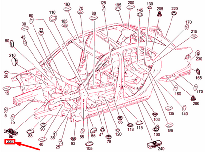 new mercedes-benz e w212 jack tube-up device plug a0039981650 original