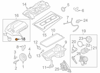 NEW BMW 2 F23 ENGINE COVER EMBLEM 11147788967 7788967 ORIGINAL