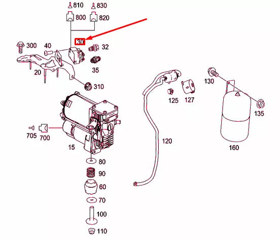 NEW MERCEDES-BENZ R W251 COMPRESSOR VALVE BLOCK A2513200158 ORIGINAL