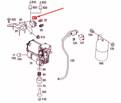 NEW MERCEDES-BENZ R W251 COMPRESSOR VALVE BLOCK A2513200158 ORIGINAL