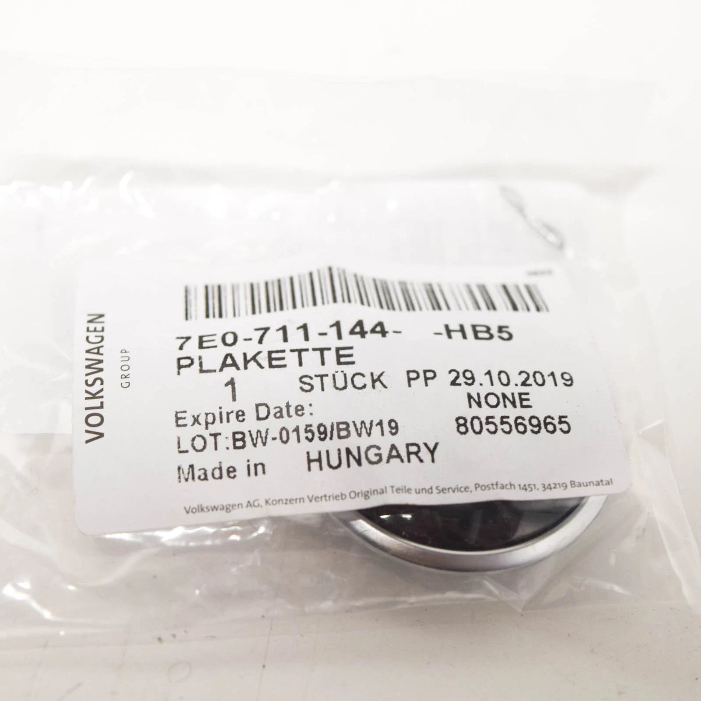 NEW VOLKSWAGEN TRANSPORTER T5 GEAR SHIFT SELECTOR BADGE 7E0711144 HB5 ORIGINAL