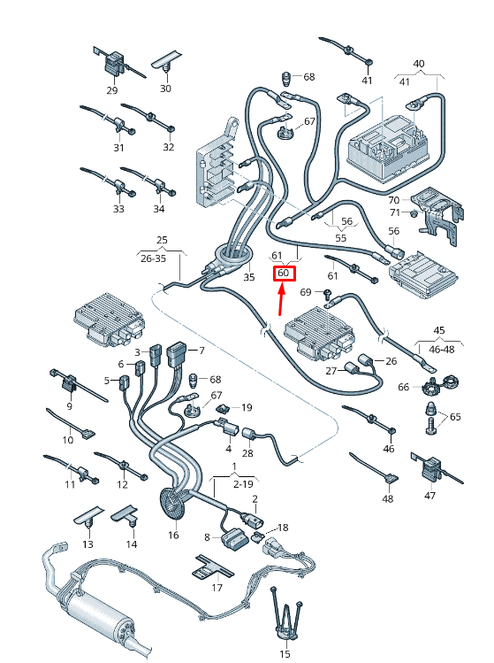 NEW VW TOUAREG CR VOLTAGE CONVERTER EARTH LINE 4M4971534A ORIGINAL