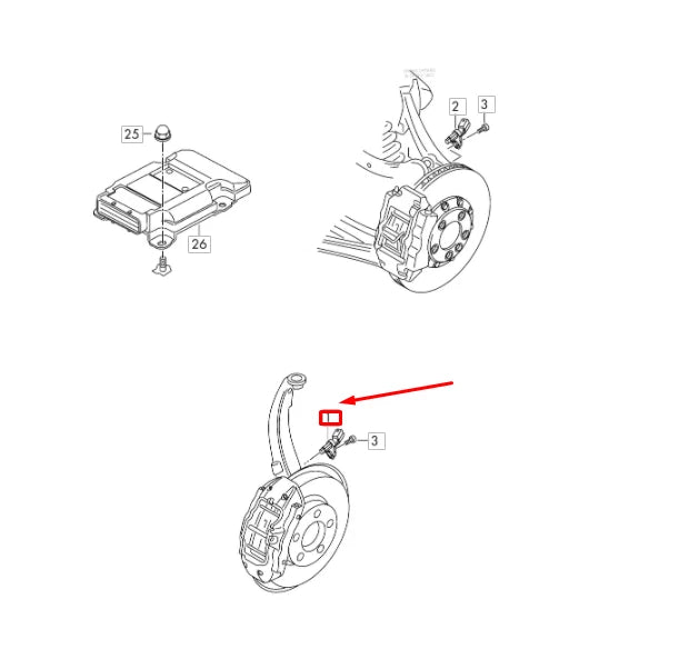NEW AUDI Q5 FY FRONT SPEED SENSOR 4M0927803C