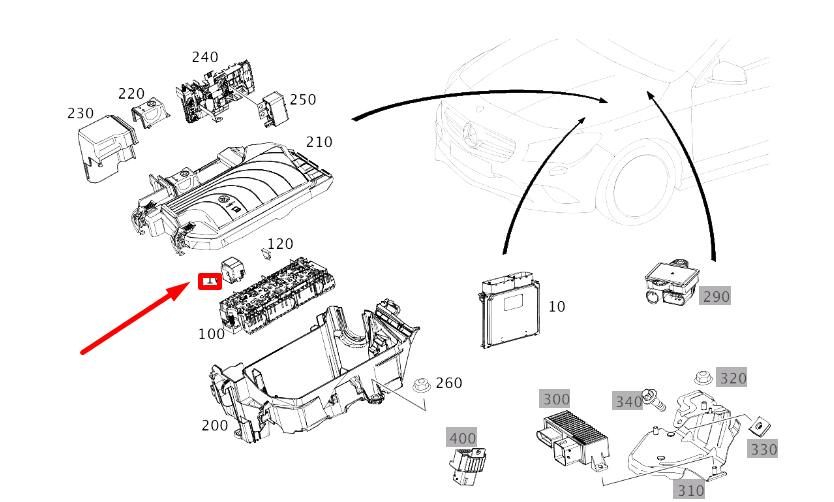 new mercedes-benz cla c117 slot m relay a0025429319 original