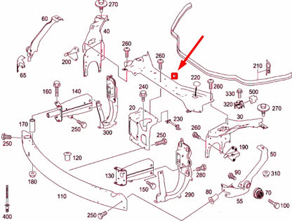 NEW MERCEDES-BENZ CLS C219 FRONT CENTER TOP REINFORCEMENT A2196200916 ORIGINAL