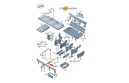 NEW VW TRANSPORTER VI T6 FURGON BACKREST ADJUSTMENT HANDLE 7E5885639C9B9