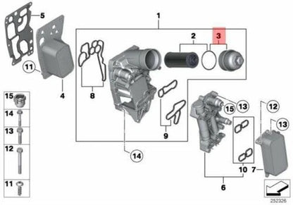 NEW BMW E70N E71 F01N F02N F10 F10N F11 OIL FILTER COVER 8515220 11428515220