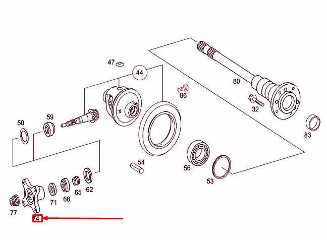 NEW MERCEDES-BENZ SPRINTER 906 REAR COUPLING FLANGE A9063500045 ORIGINAL