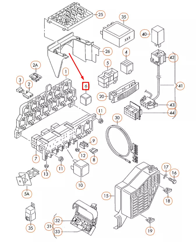 NEW VOLKSWAGEN BEETLE 9C STARTER INTERLOCK SWITCH RELAY 3B0911251 ORIGINAL