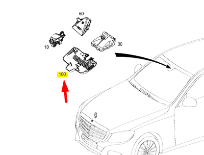 NEW MERCEDES-BENZ C-CLASS W205 RAIN SENSOR COVER A20582104007H52 ORIGINAL