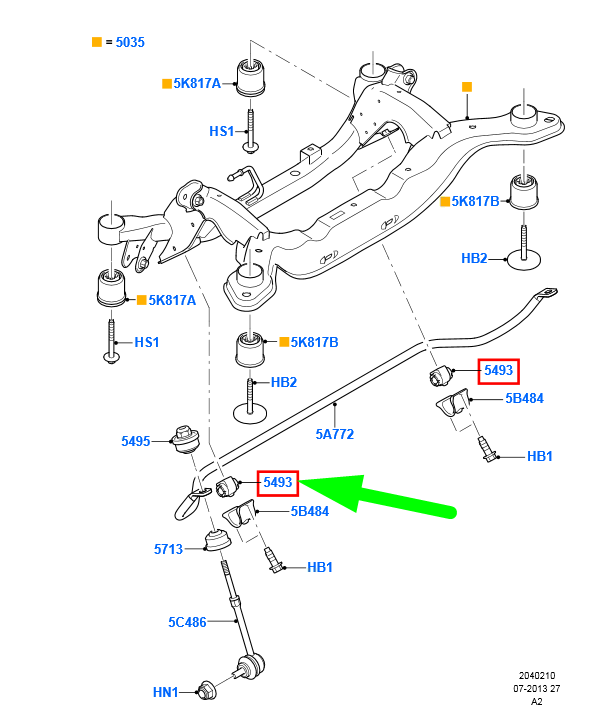 new ford mondeo mk4 rear stabilizer insulator assy 1387624 original