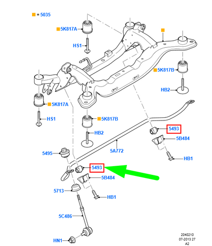 new ford mondeo mk4 rear stabilizer insulator assy 1387624 original