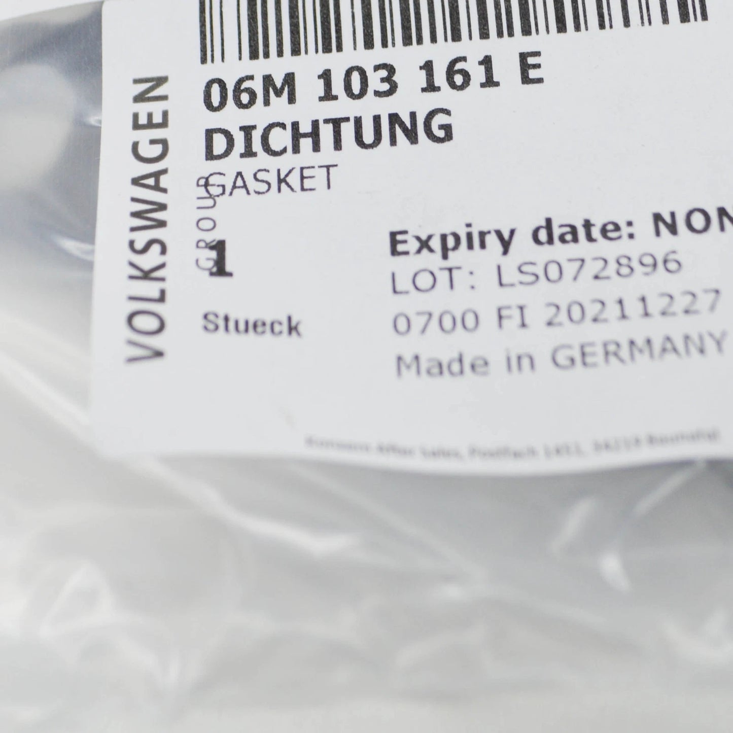 NEW AUDI A6 C8 OIL PUMP SEAL 06M103161E ORIGINAL