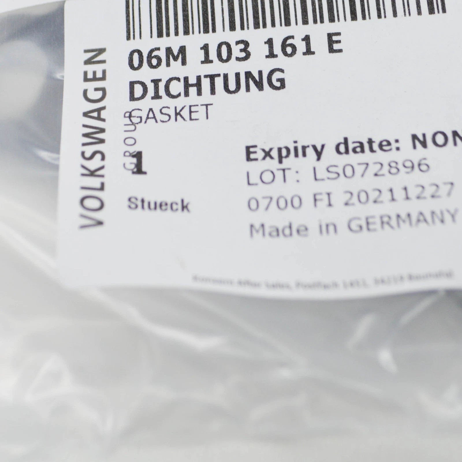 NEW AUDI A6 C8 OIL PUMP SEAL 06M103161E ORIGINAL