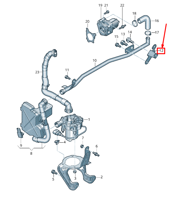 new audi q8 4mn exhaust catalytic converter adapter 06l131166a original