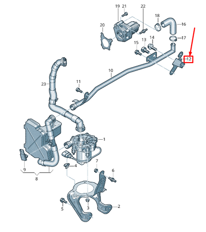 new audi q8 4mn exhaust catalytic converter adapter 06l131166a original